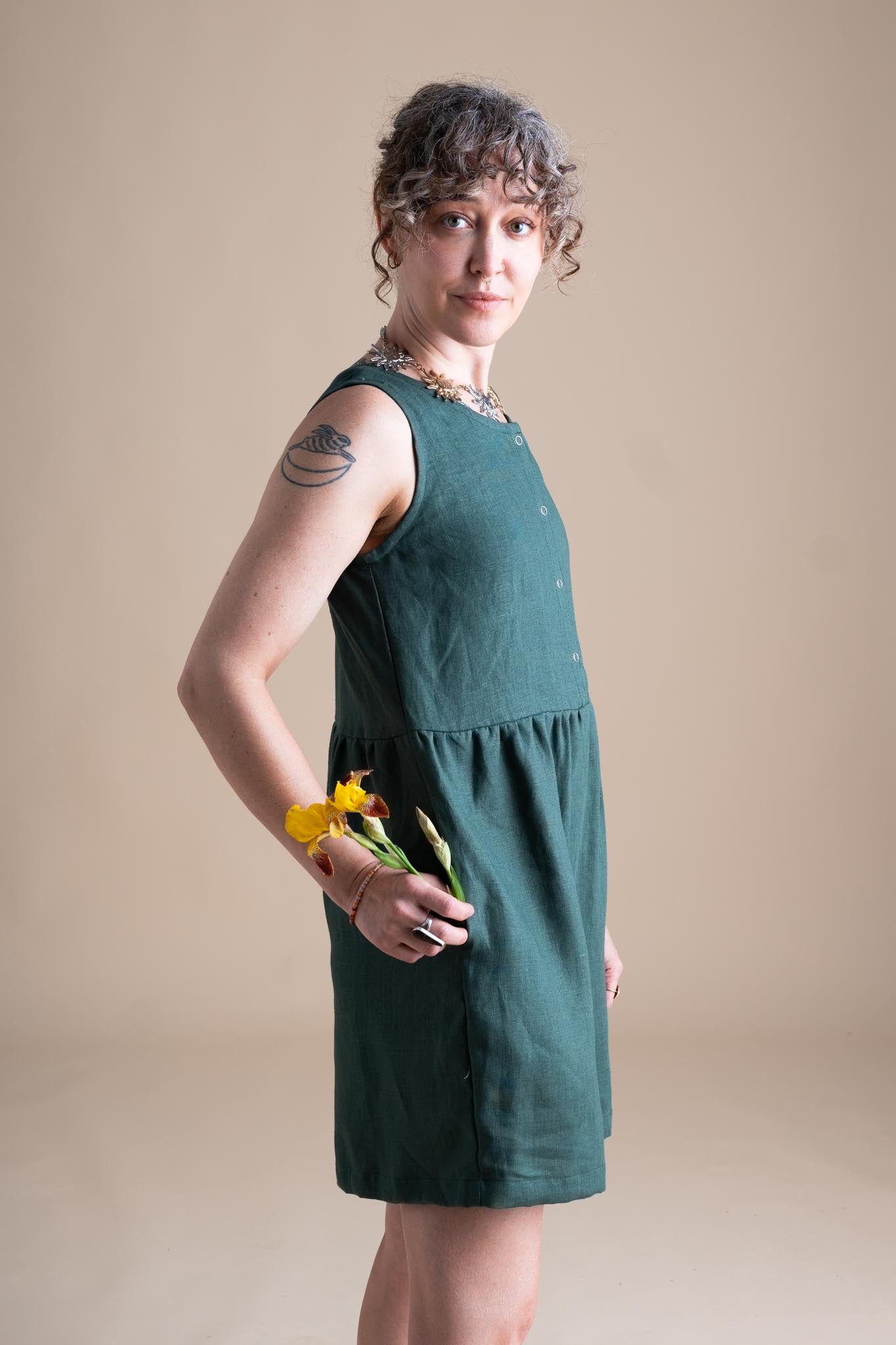Lisbon Romper in Spruce