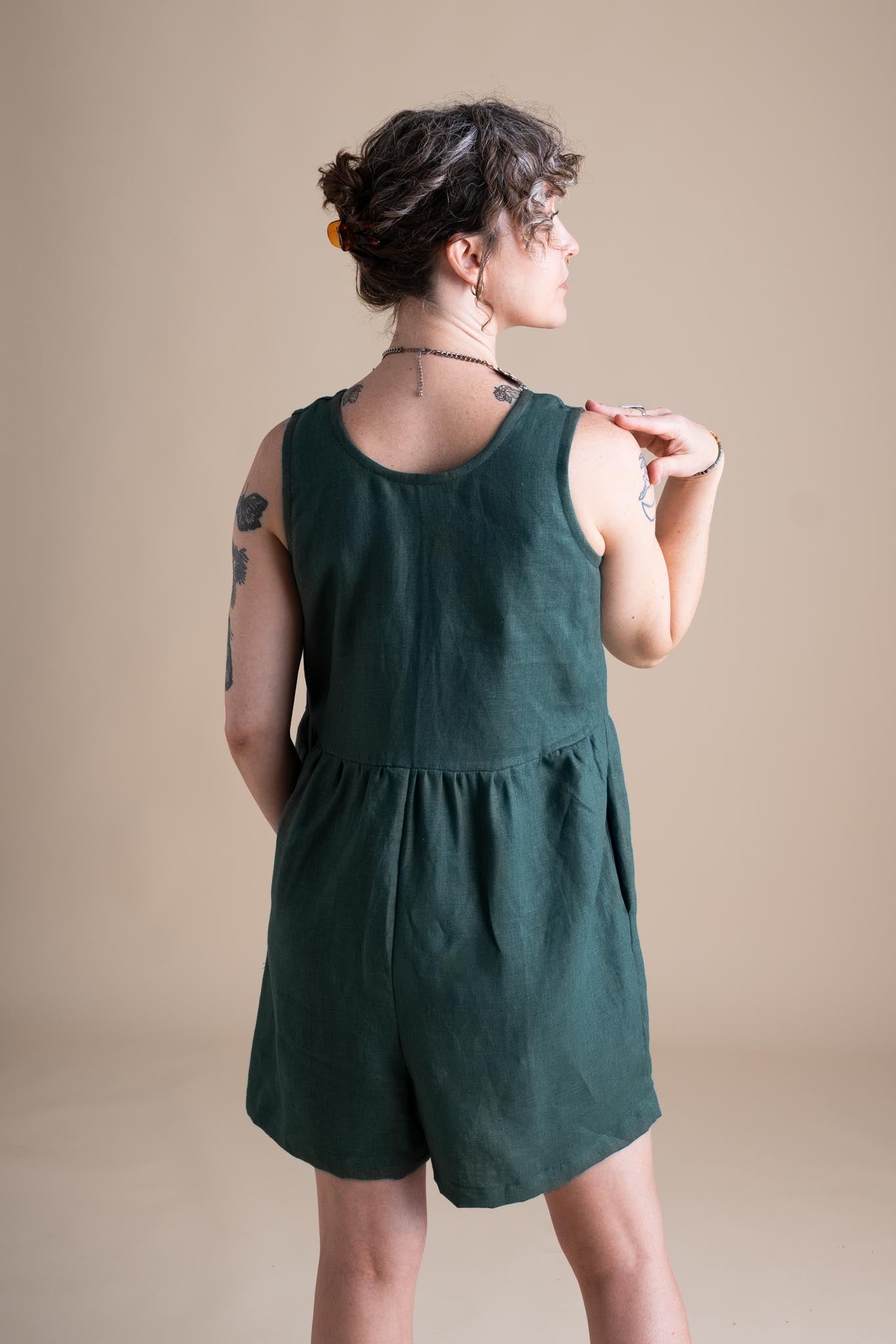Lisbon Romper in Spruce
