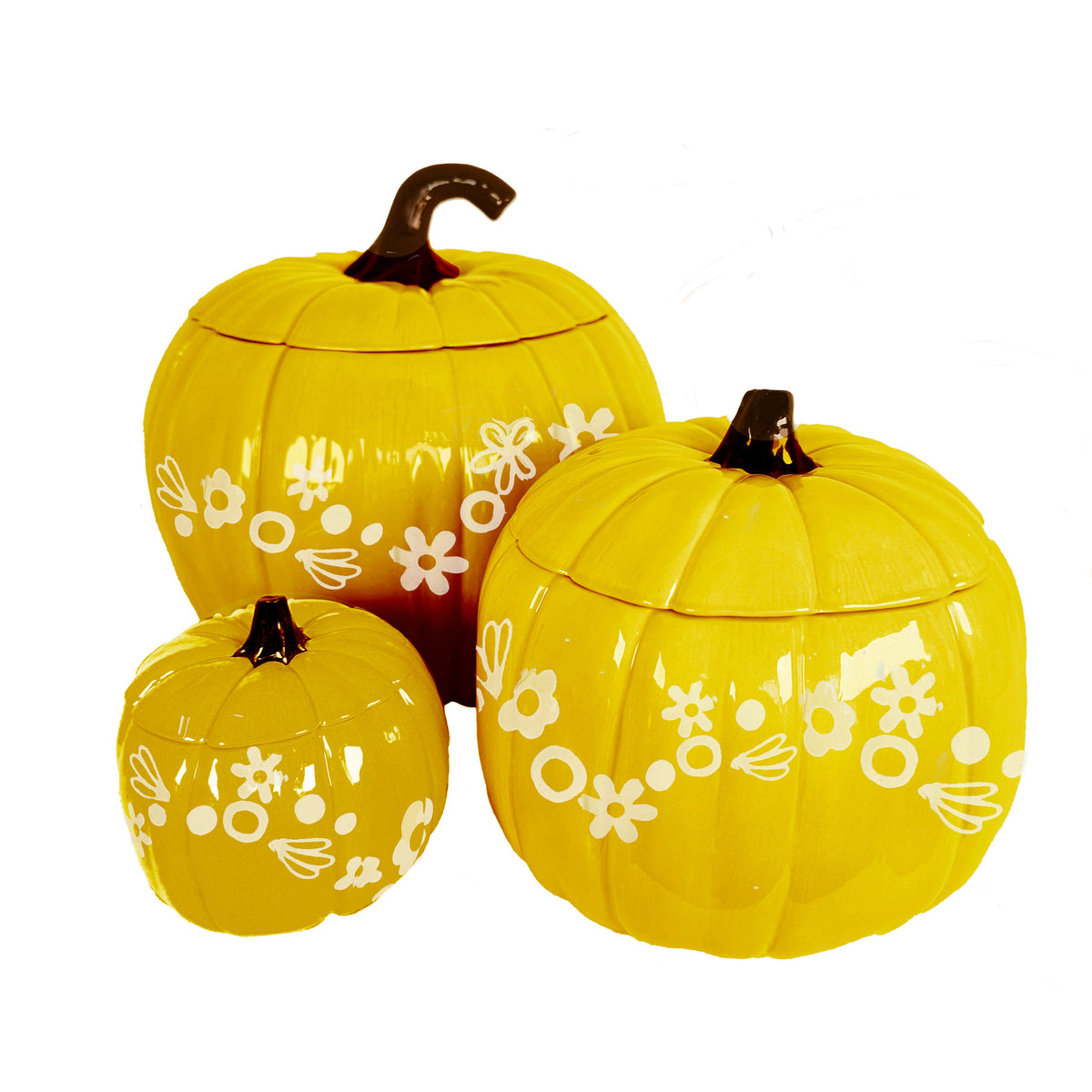 Crazy Daisy Pumpkin Jars in Dandy Yellow