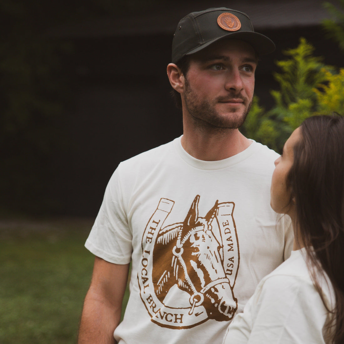 The Local Branch Tee XL / Cream Horse Tee - USA Made
