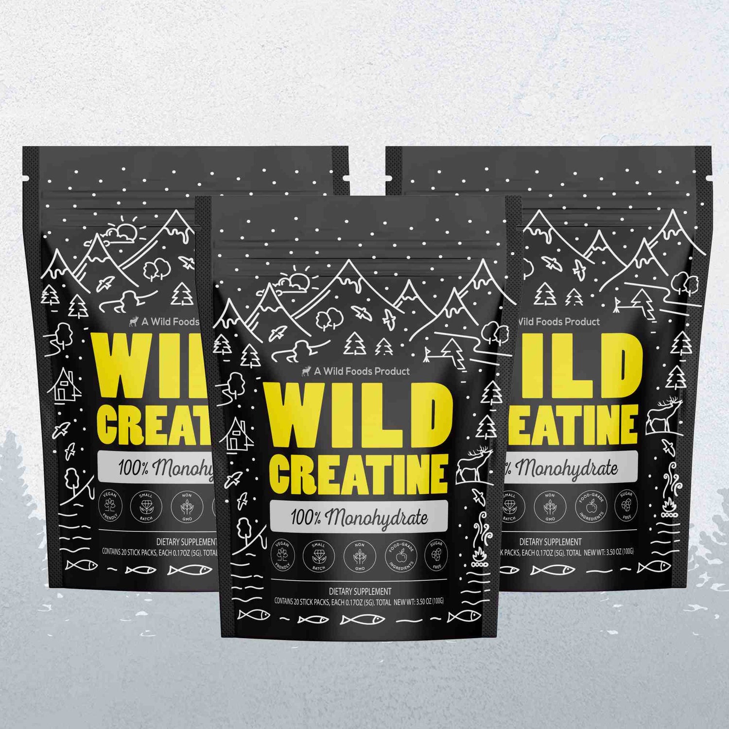 NEW! Wild Creatine Monohydrate, 20 Servings – 100% Pure