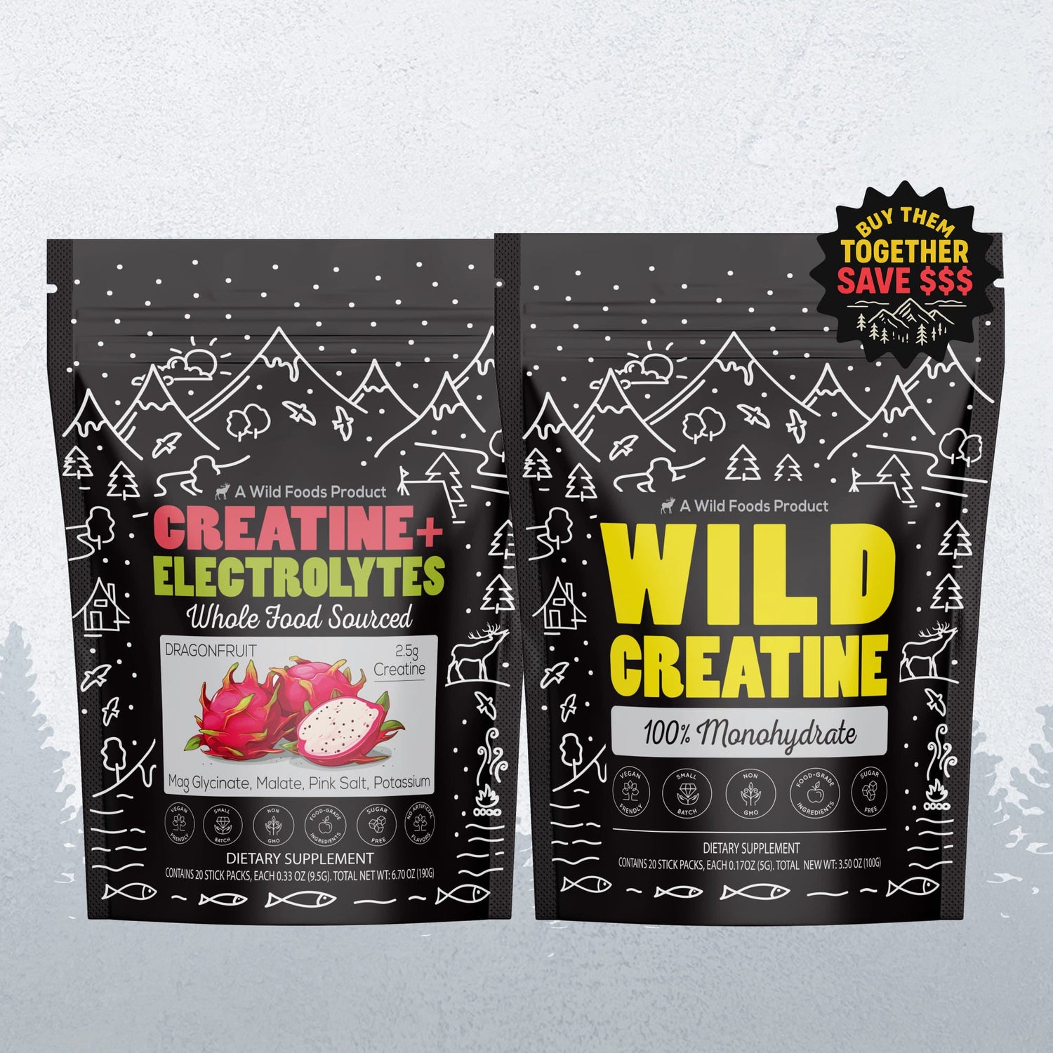 NEW! Wild Creatine Monohydrate, 20 Servings – 100% Pure