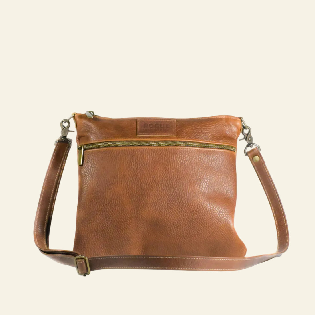 Rogue Industries Bag Copper Tan Cowhide Leather Ellis River Crossbody Bag in Leather