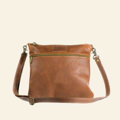 Rogue Industries Bag Copper Tan Cowhide Leather Ellis River Crossbody Bag in Leather