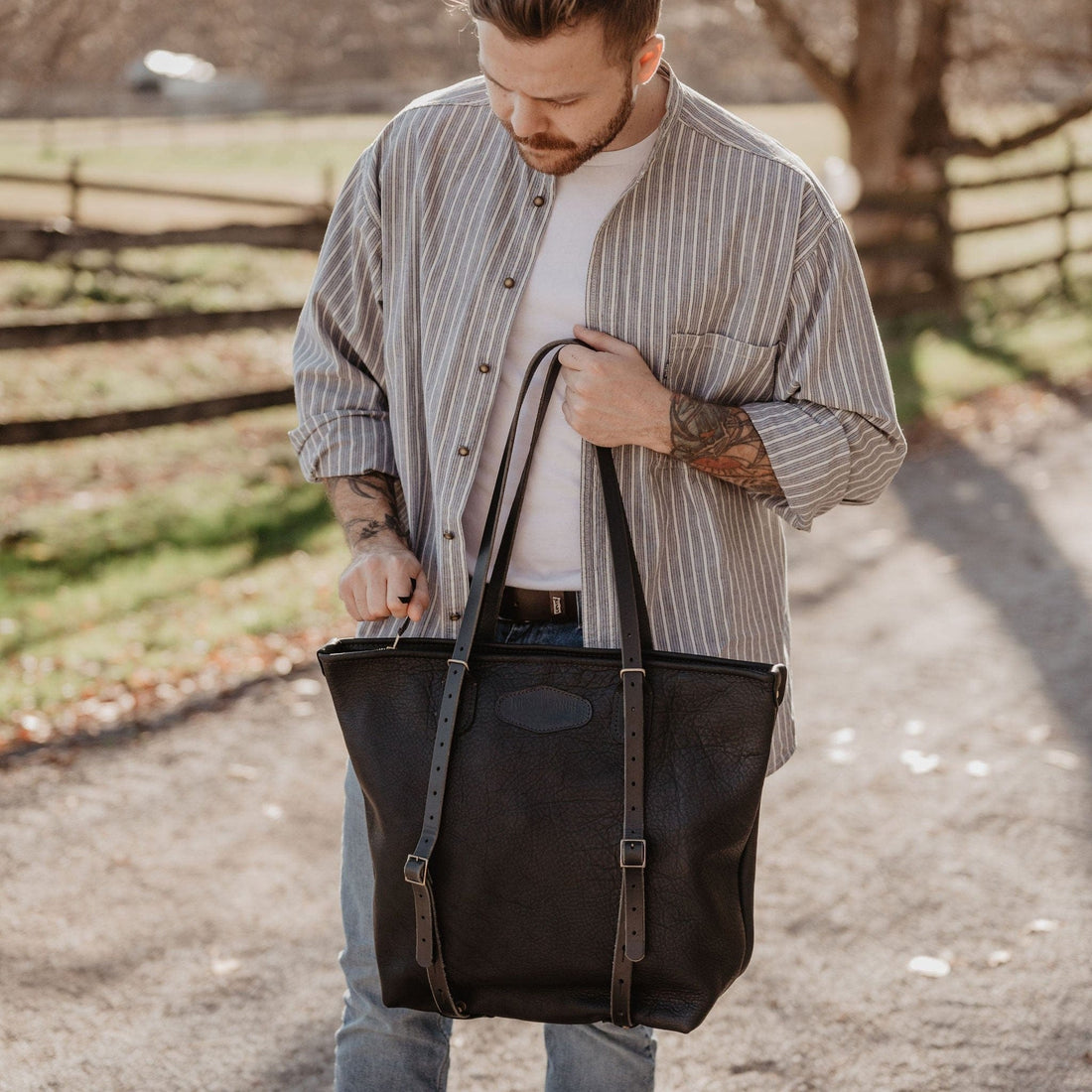 The Local Branch Leather Leather Crossroads Backpack Tote