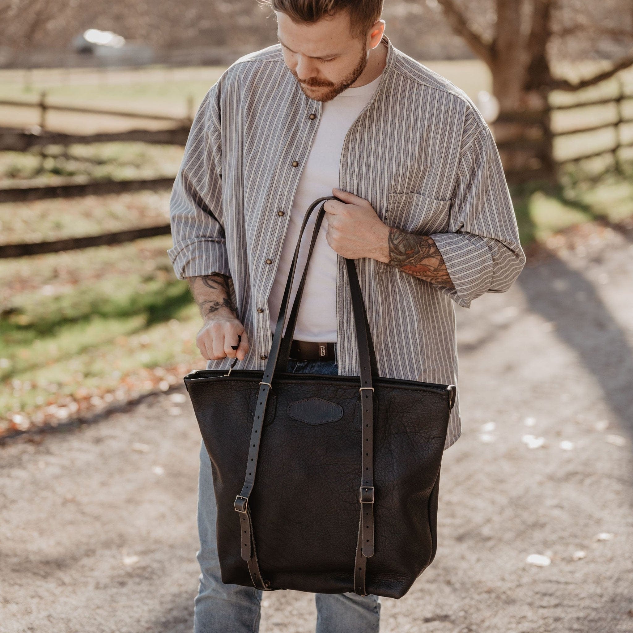 The Local Branch Leather Leather Crossroads Backpack Tote