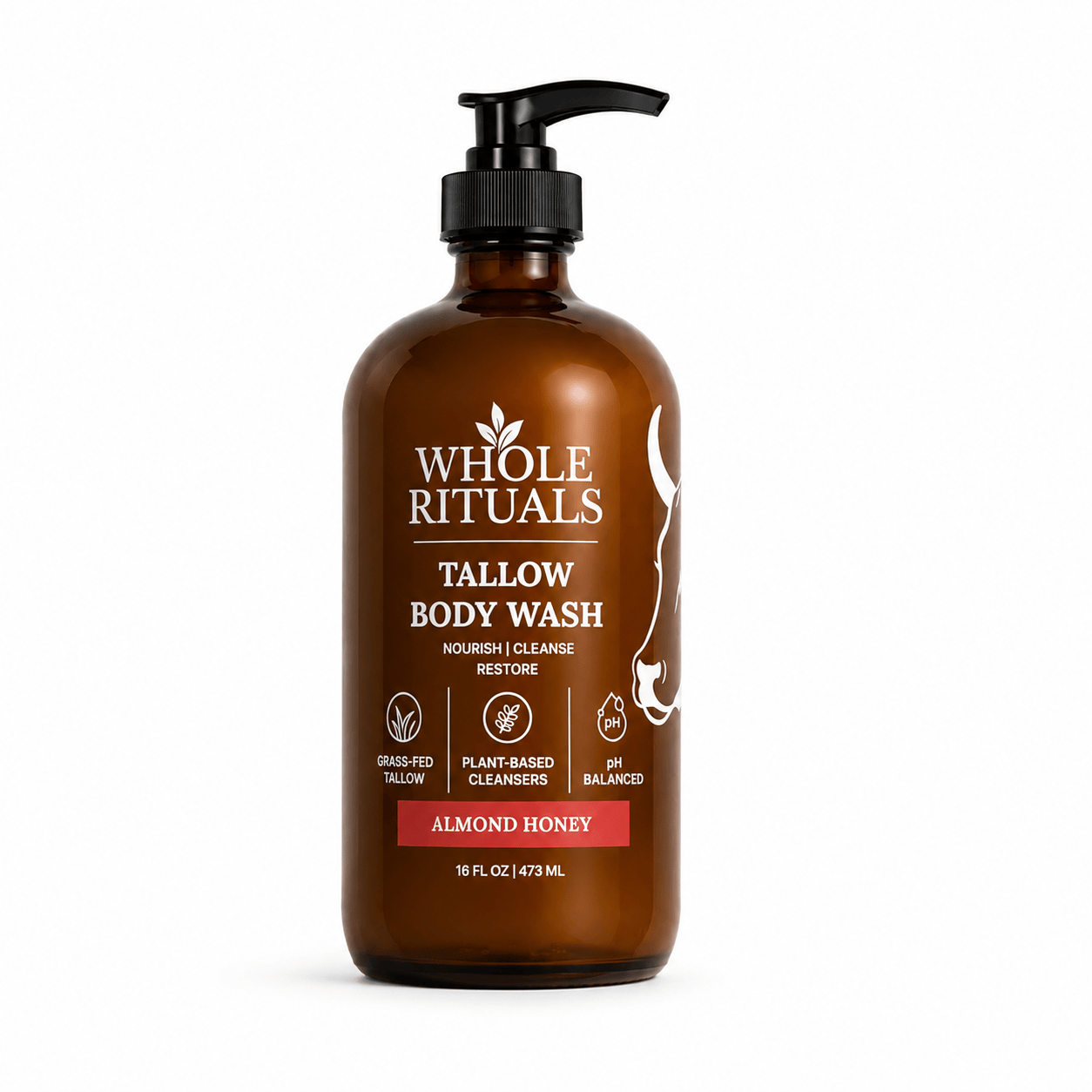 Whole Rituals Body Wash Almond Honey Tallow Body Wash – 16 oz