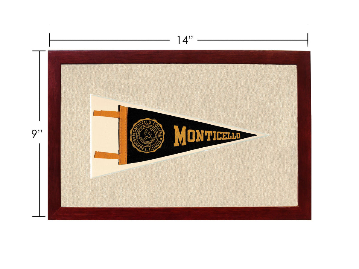 Vintage Monticello College Pennant