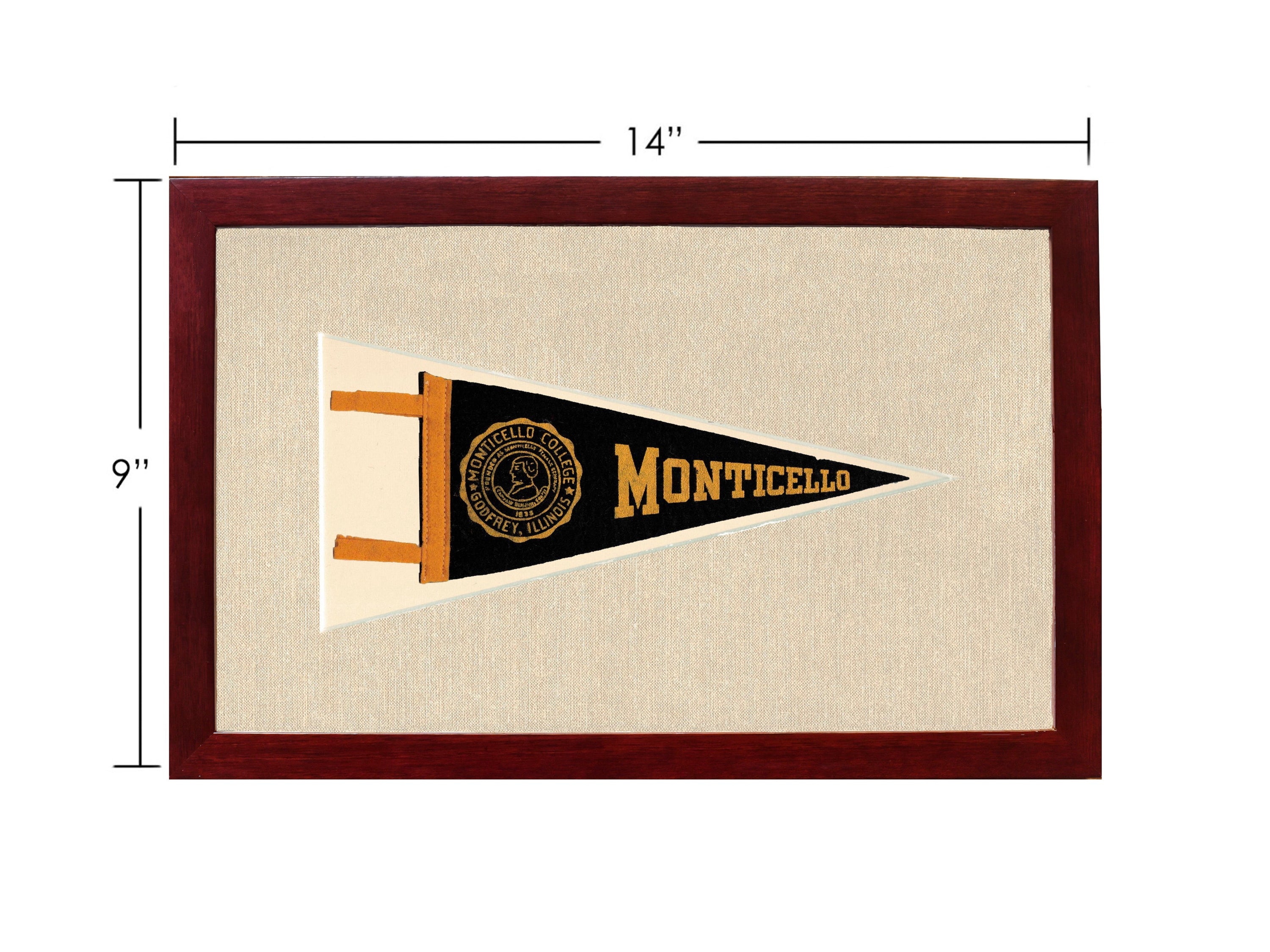 Vintage Monticello College Pennant