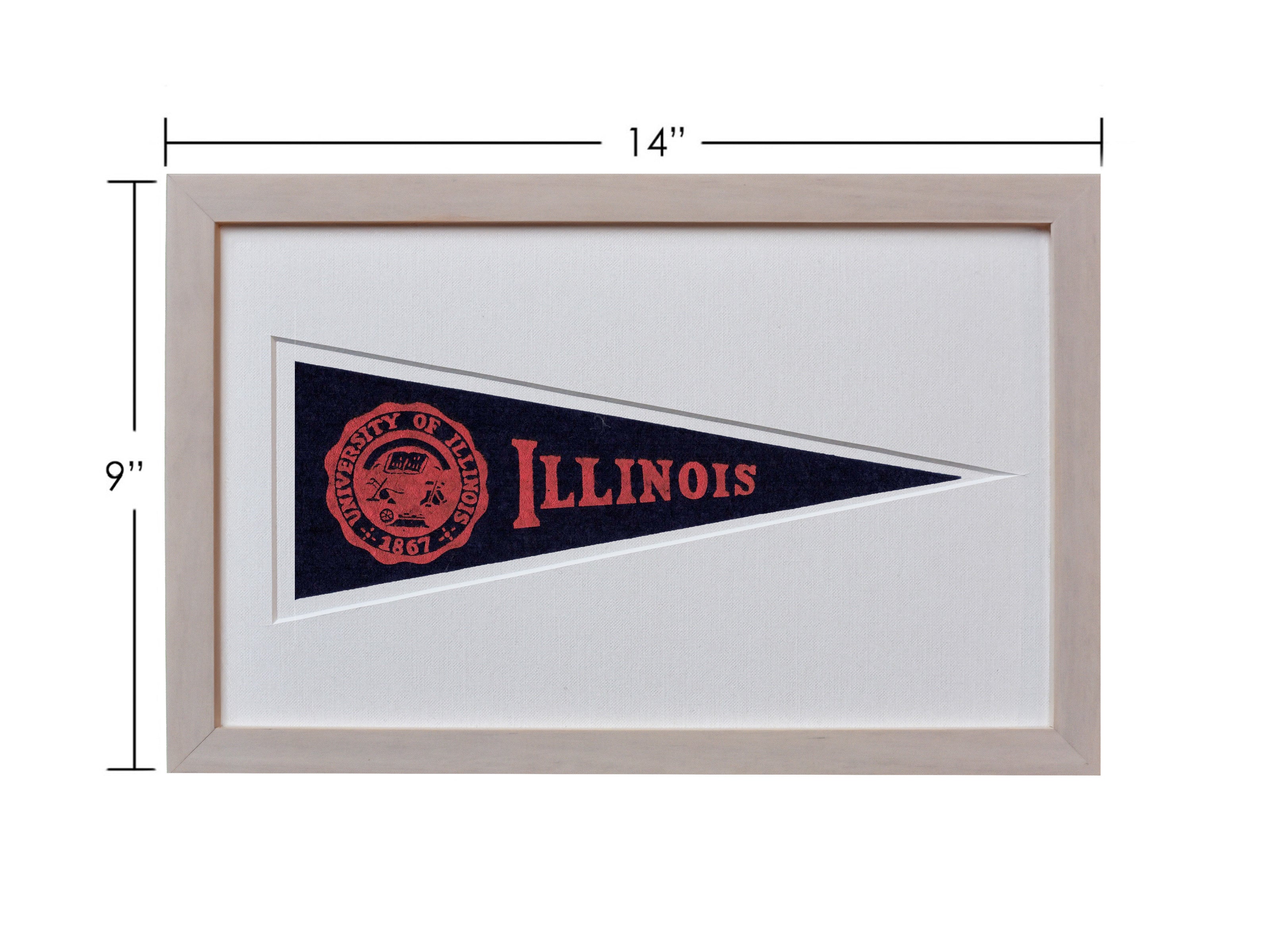 Vintage University of Illinois Hormel Pennant