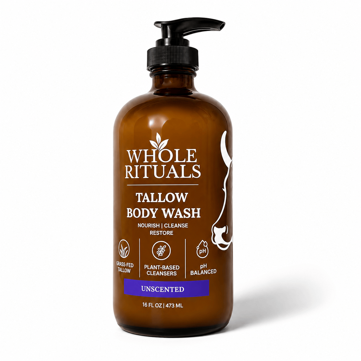 Whole Rituals Body Wash Unscented Tallow Body Wash – 16 oz