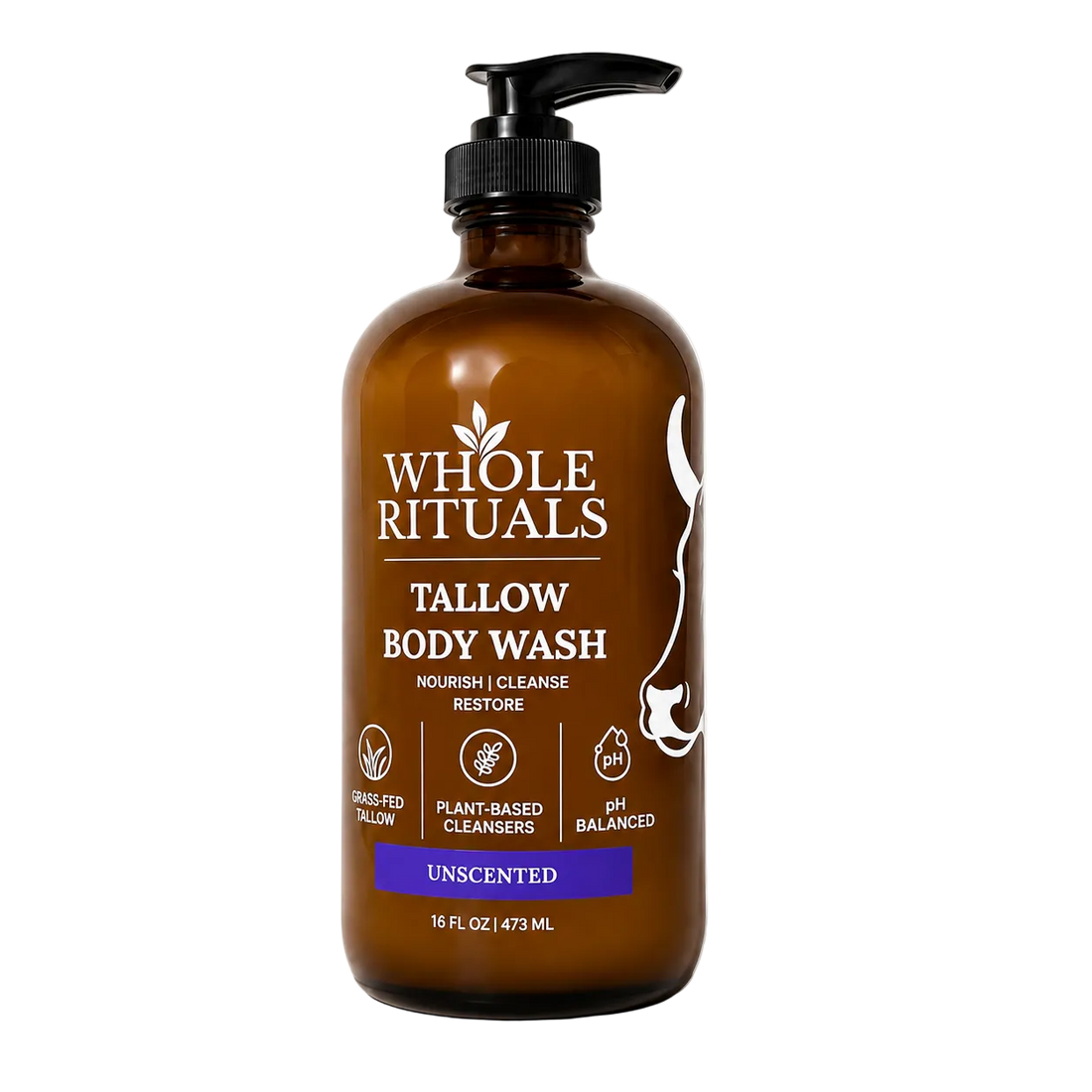 Unscented Tallow Body Wash – 16 oz