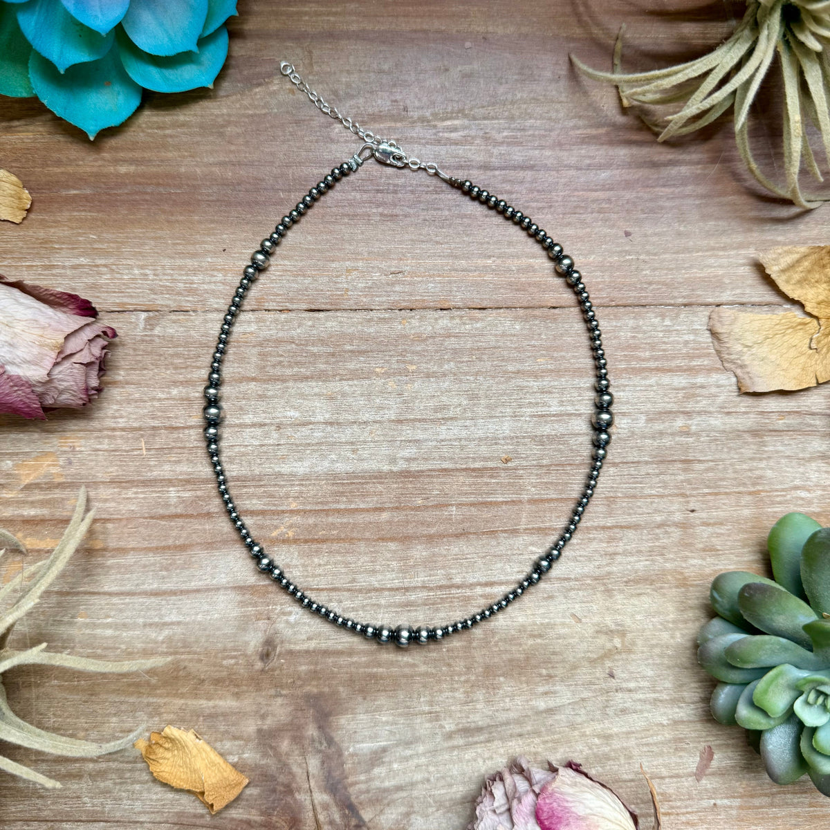 14" Graduated Sterling Silver Pearl Choker