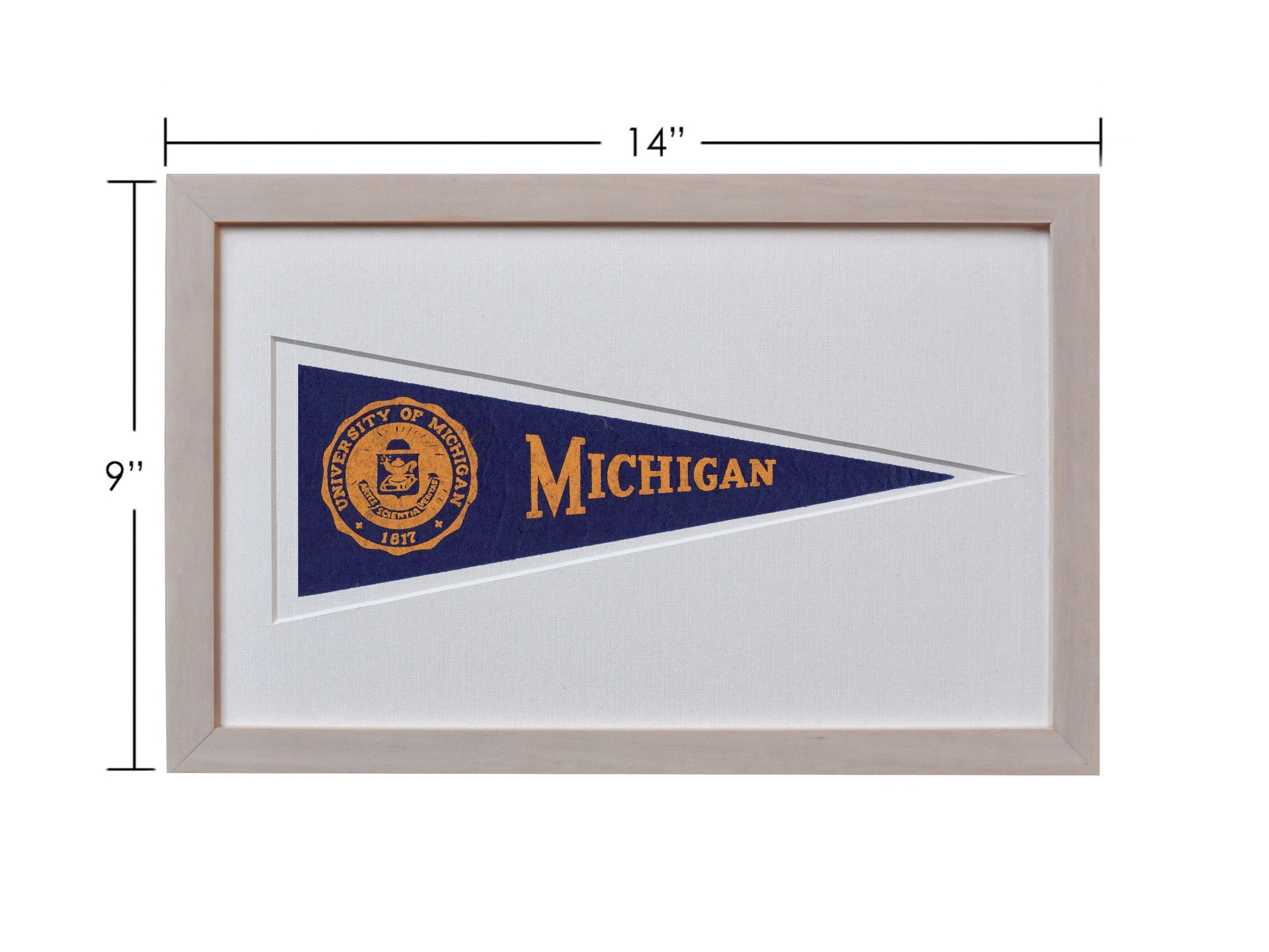 Americana Memories Vintage University of Michigan Hormel Pennant