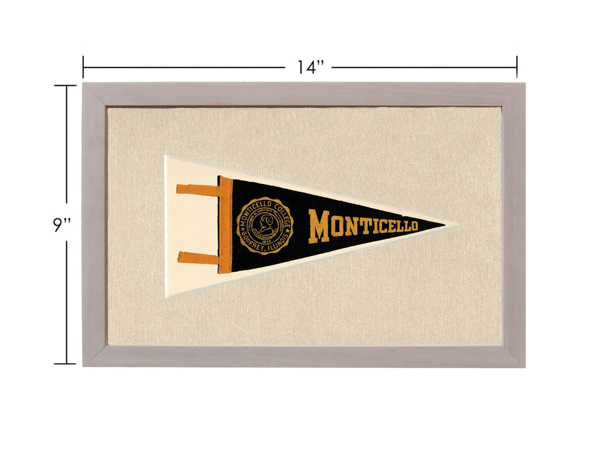 Vintage Monticello College Pennant