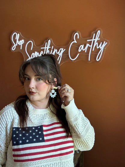 Shop Something Earthy Earrings Taylor, in Americana