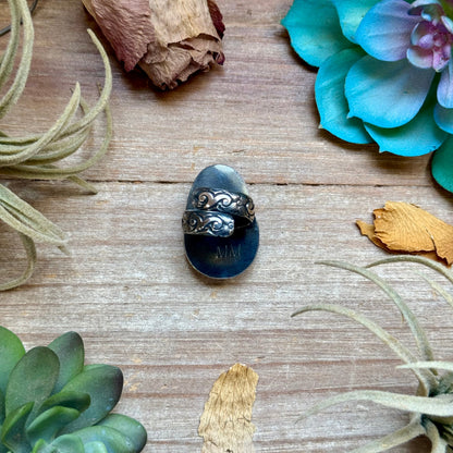 MJ Pear-Shaped Turquoise Sterling Silver Ring