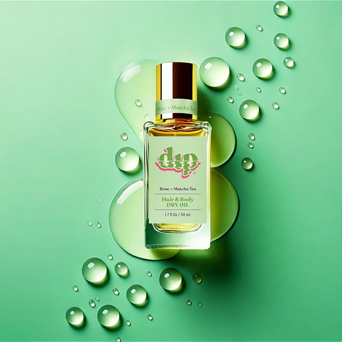 Dip Hair &amp; Body Dry Oil - Rose &amp; Matcha Tea