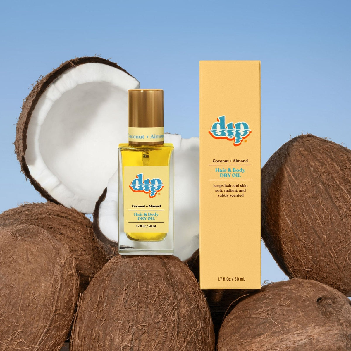 Dip Hair &amp; Body Dry Oil - Coconut &amp; Almond