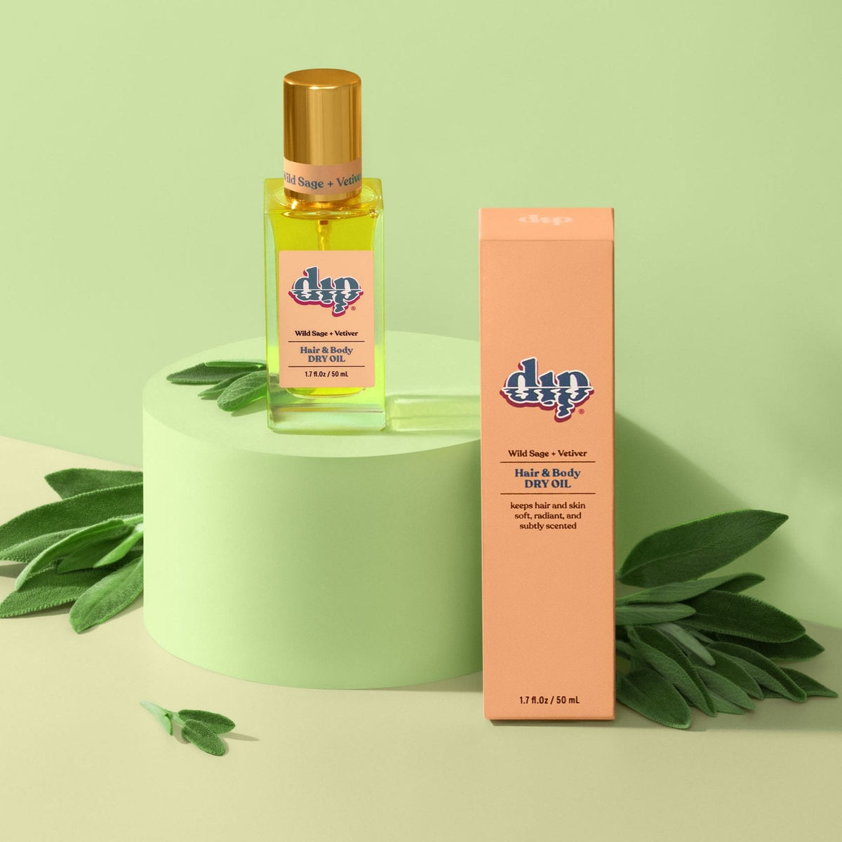 Dip Hair &amp; Body Dry Oil - Wild Sage &amp; Vetiver