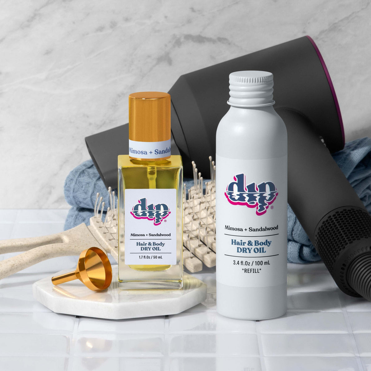 Dip REFILL Hair &amp; Body Dry Oil - Mimosa &amp; Sandalwood