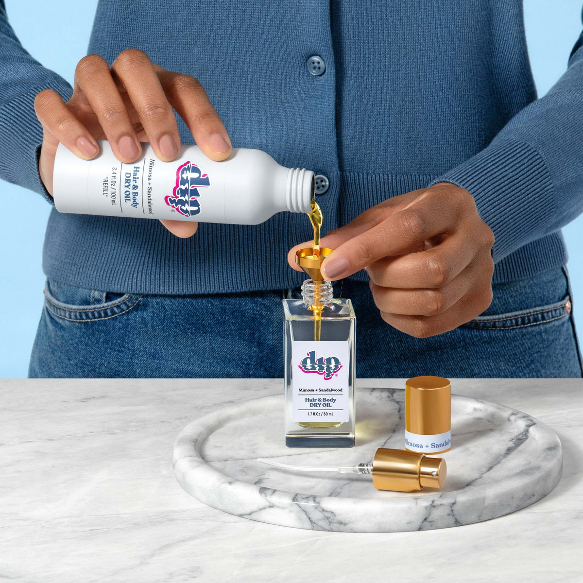 Dip REFILL Hair &amp; Body Dry Oil - Mimosa &amp; Sandalwood