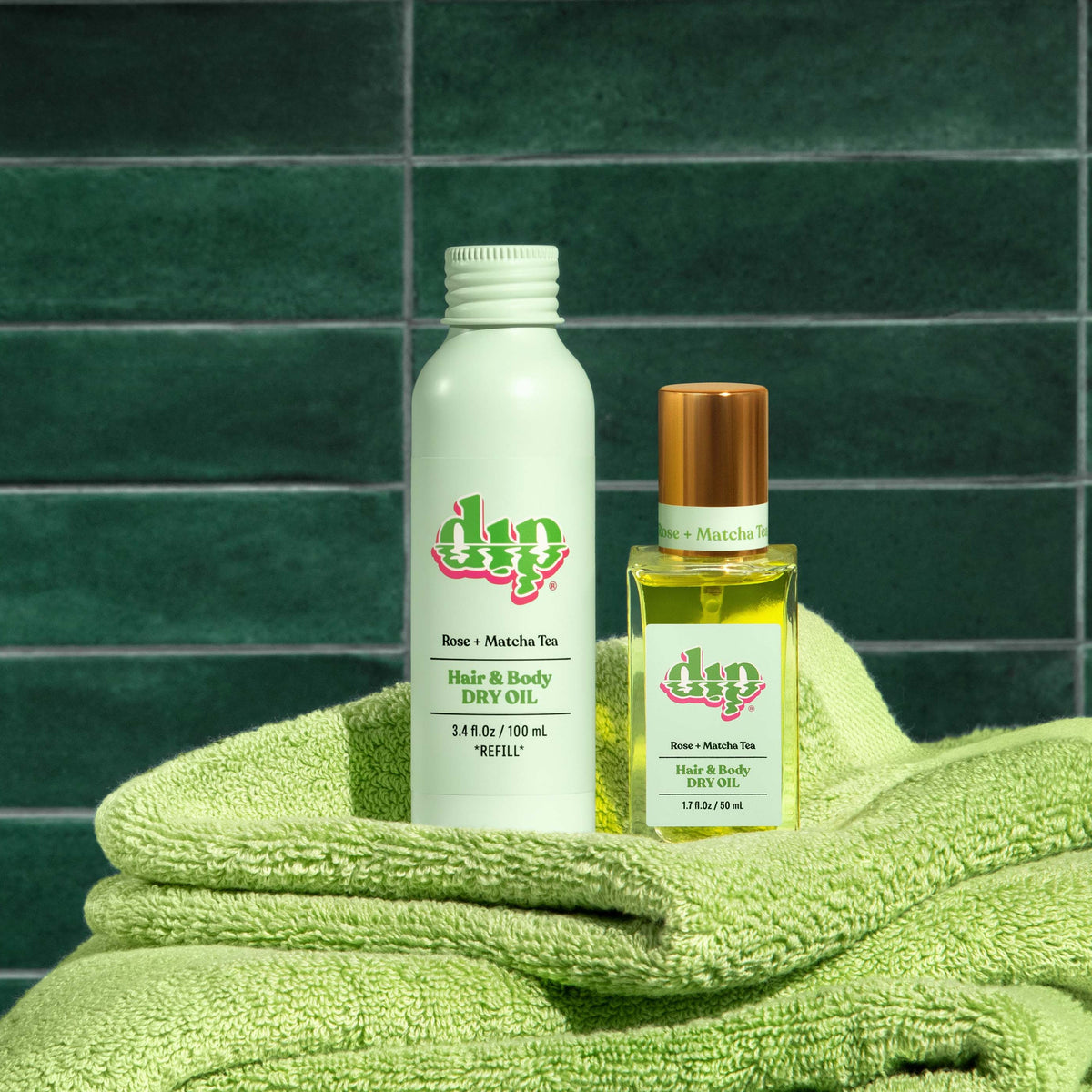 Dip REFILL Hair &amp; Body Dry Oil - Rose &amp; Matcha Tea