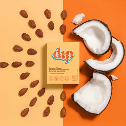 Dip Body Wash Cleansing Soap Bar - Coconut &amp; Almond