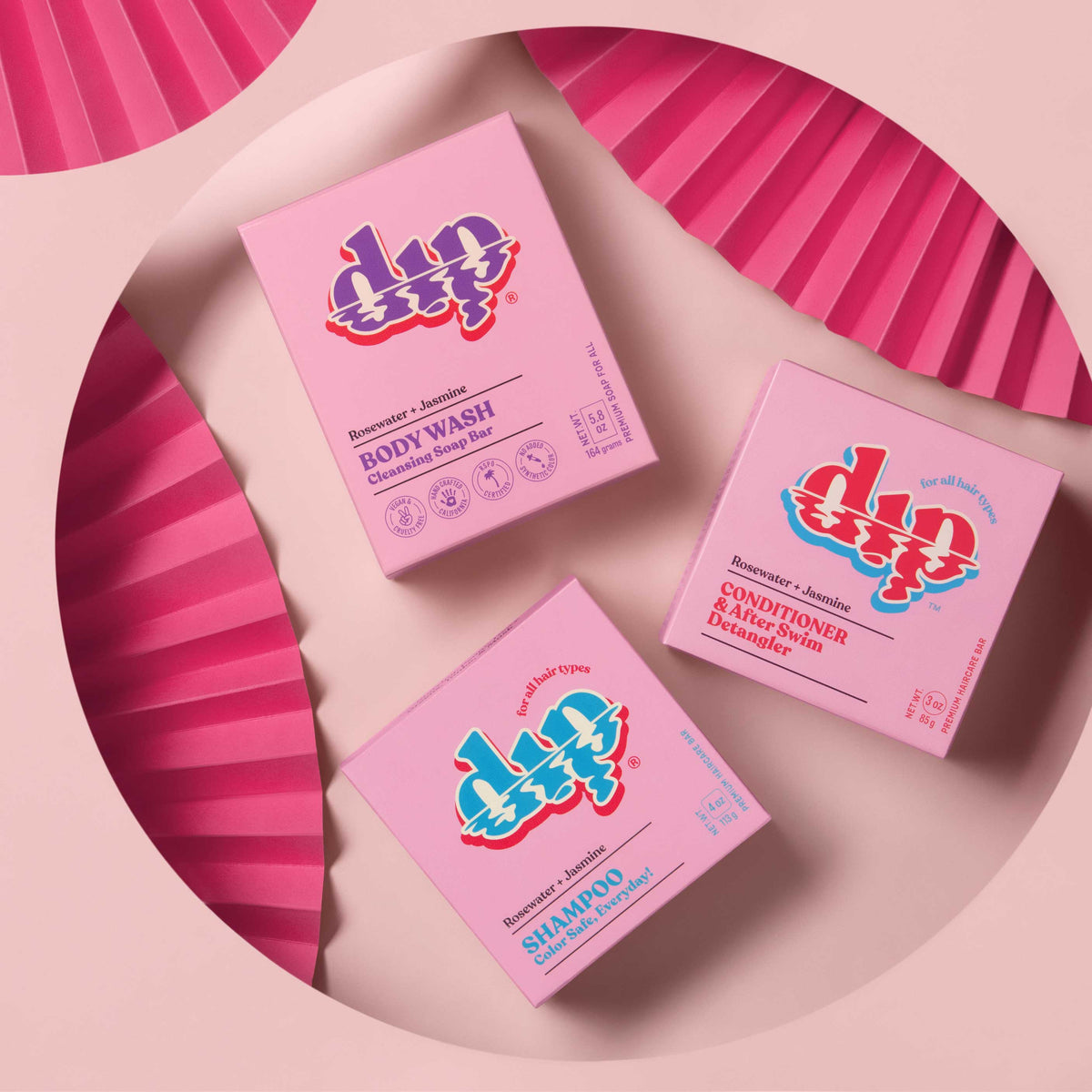 Dip Body Wash Cleansing Soap Bar - Rosewater &amp; Jasmine