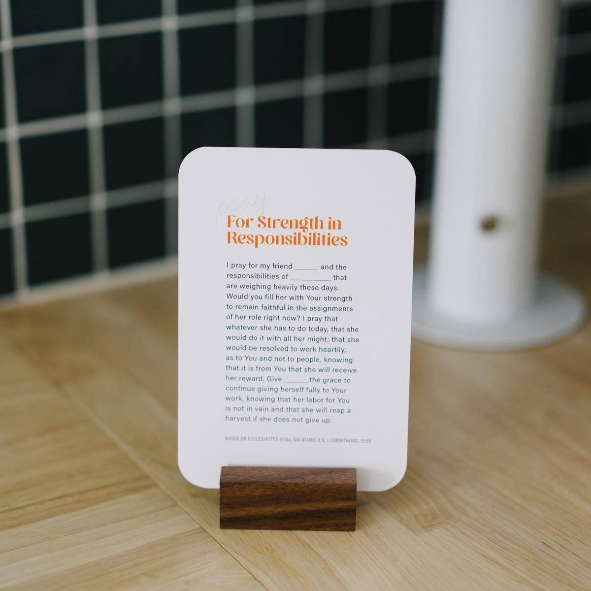 "I Bring My Friend to Jesus" Prayer Cards + Wooden Display Block