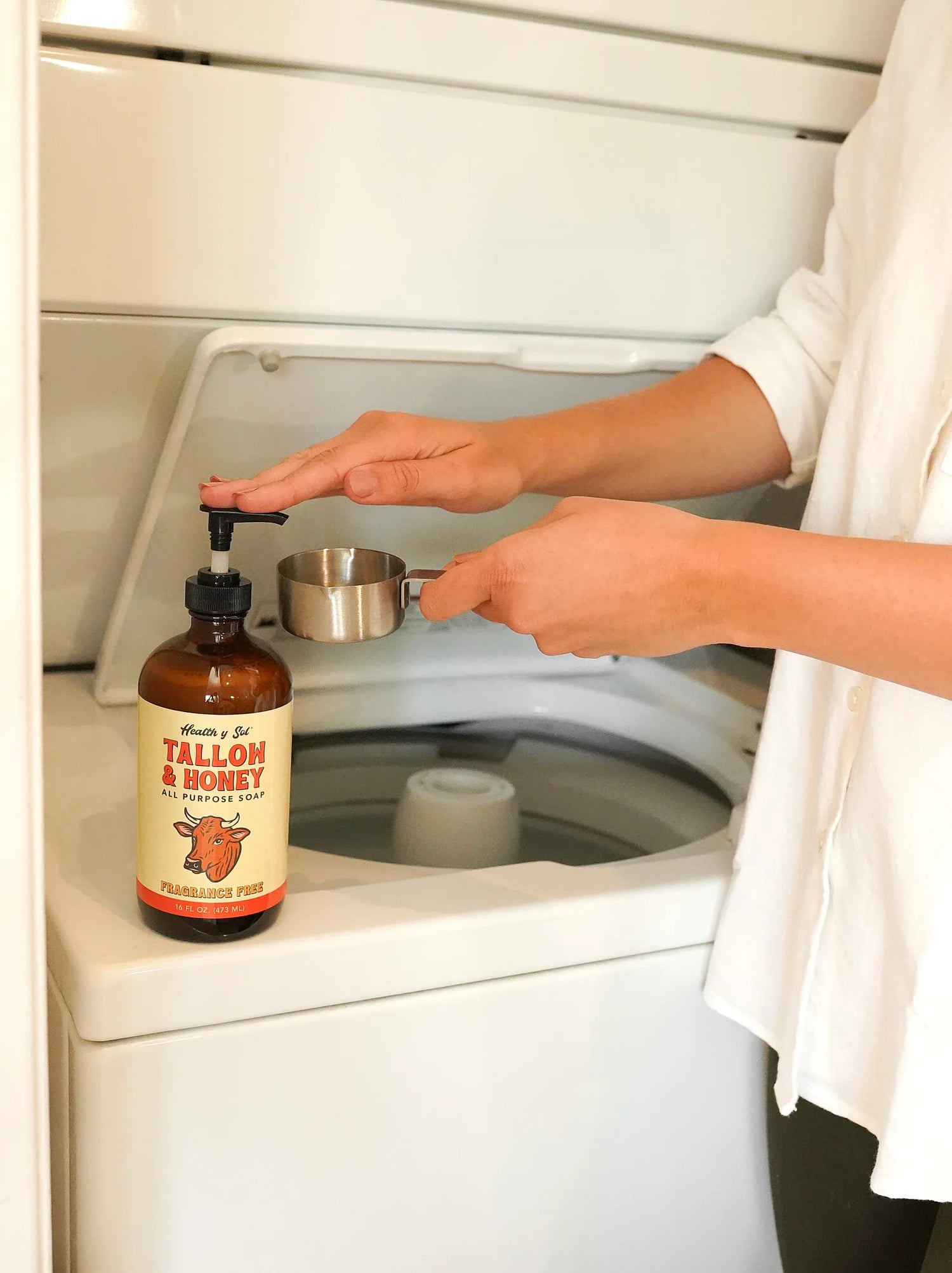 Health y Sol Body Wash Fragrance Free Tallow &amp; Honey Liquid Soap – 16 oz