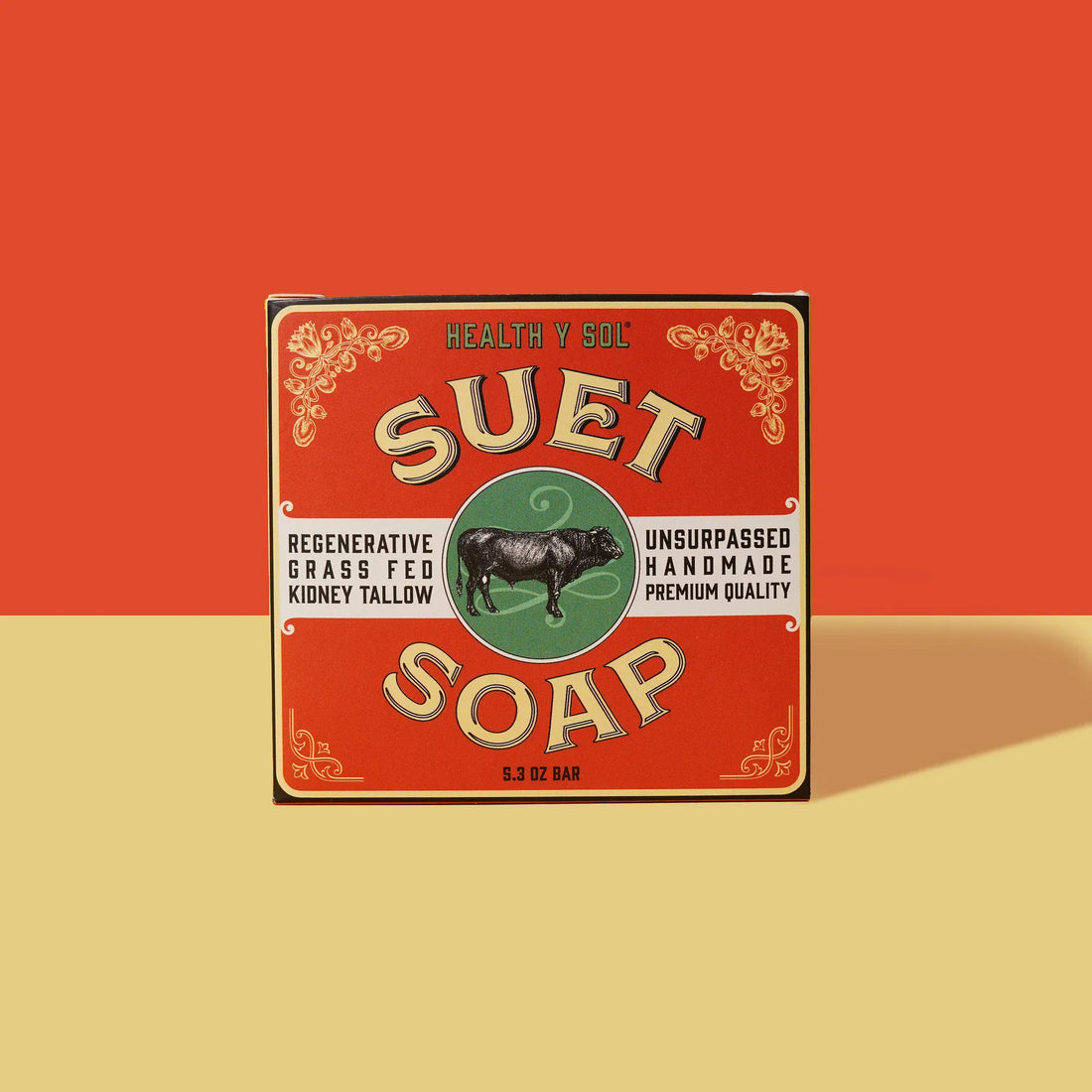 Health y Sol Bar Soap Single Bar Suet Soap – Grass-Fed Luxury Bar Soap 5.3 oz