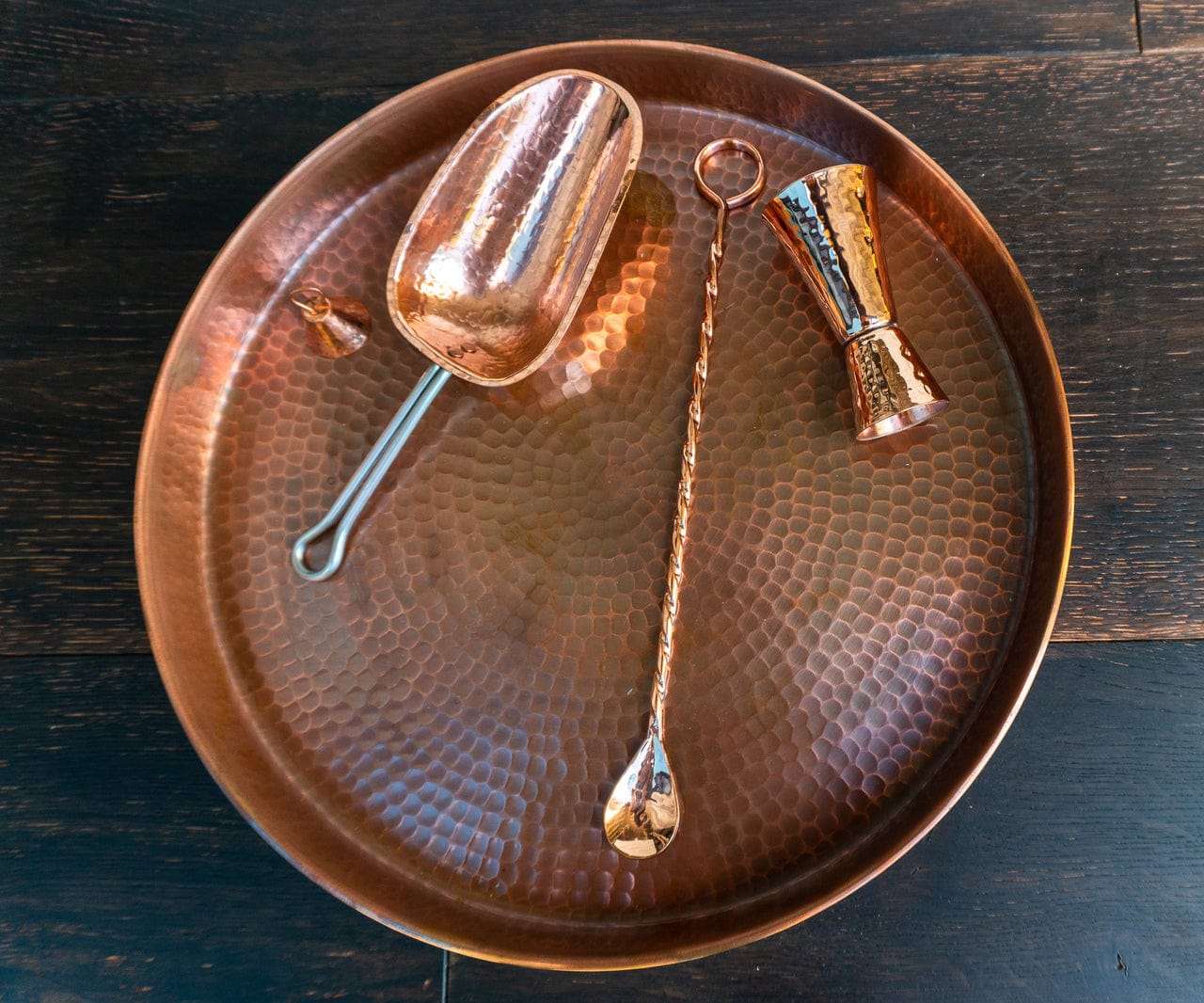 Sertodo Barware &amp; Bar Tools The Oyster Copper Serving Tray