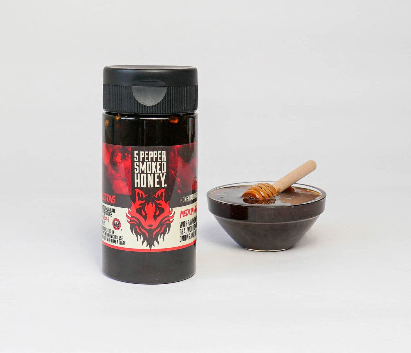 Honey Badgers Bee Farm Hot Honey 5 - Pepper Smoked Hot Honey
