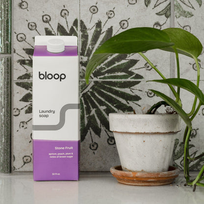 Bloop Laundry Soap 32 oz Carton Natural Laundry Soap - Stone Fruit