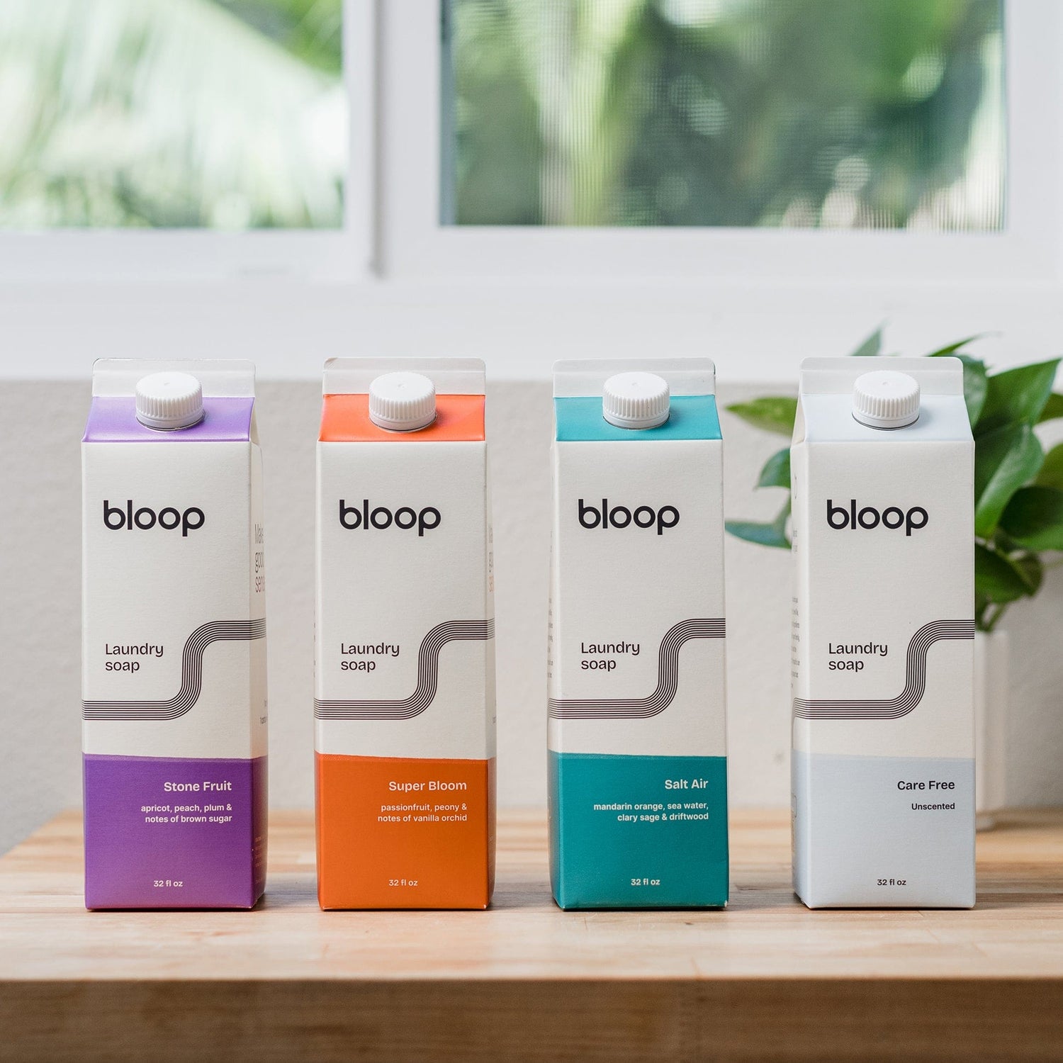 Bloop Laundry Soap 4 Pack of 32oz Cartons 4 Pack - All Four 32oz Cartons