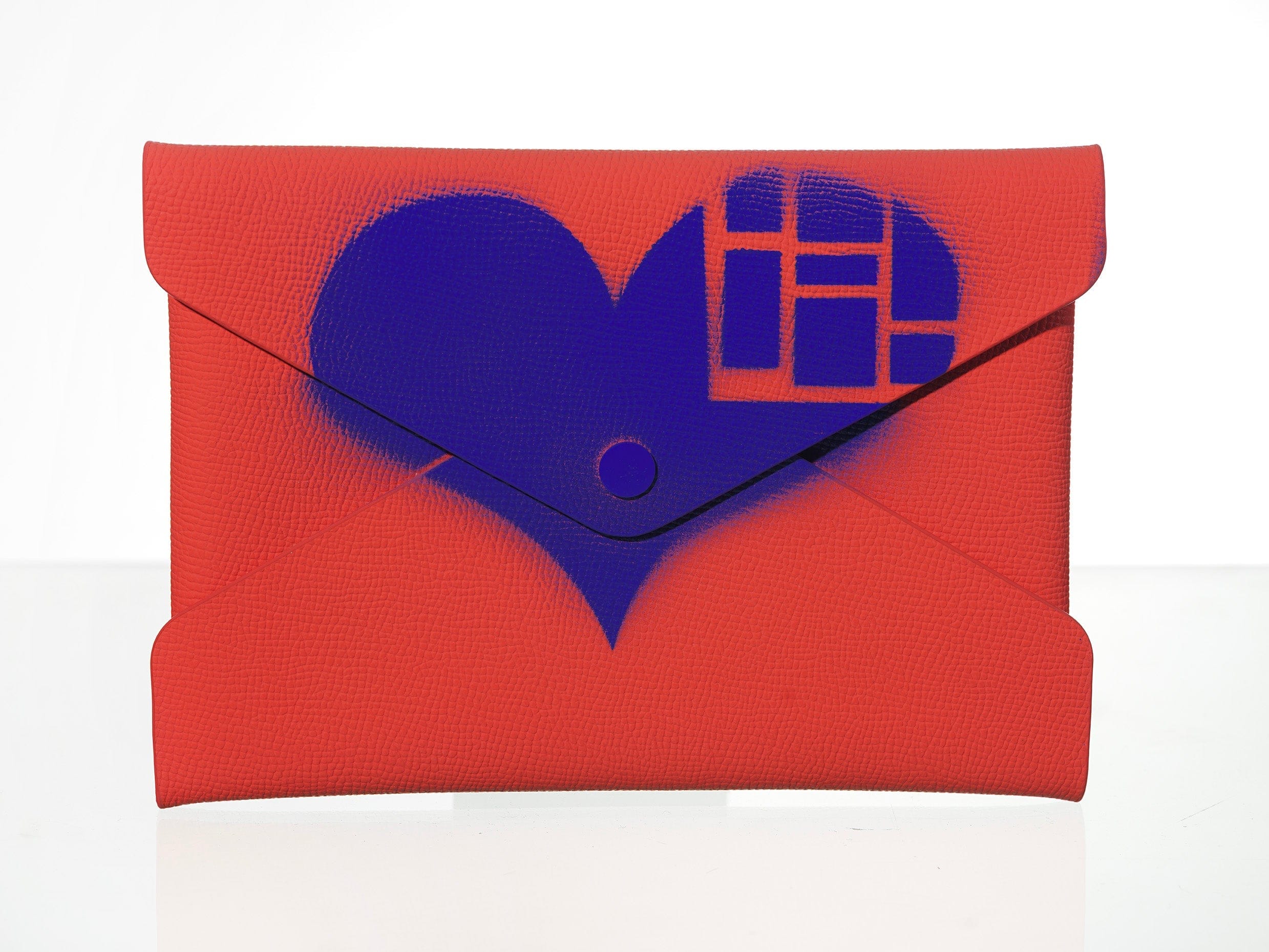 Watermelon Epsom Pochette with Hand-Painted Art