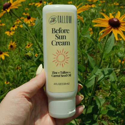 Tallow Before Sun Cream | Beef Tallow Non-Nano Zinc Oxide and Botanical Oils