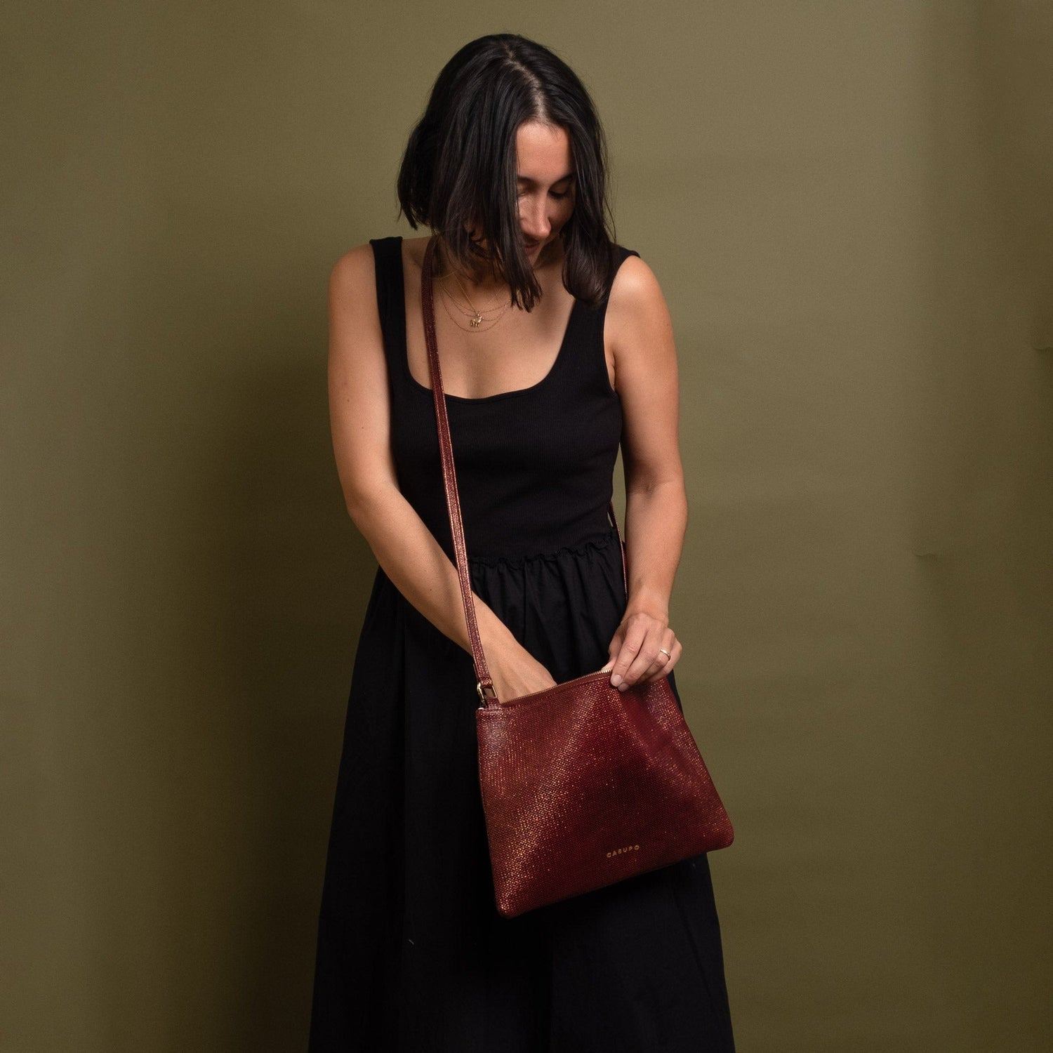 Crossbody Bag - Burgundy Glow