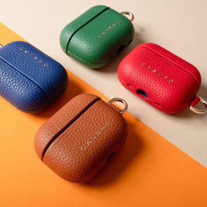 CASUPO Small Leather Goods Leather Airpod Case - Tan