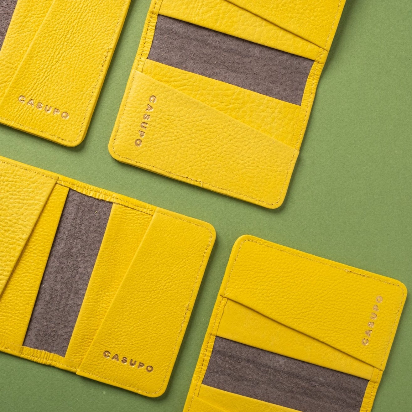 CASUPO Small Bifold Compact Bifold with RFID Protection - Sunny Yellow