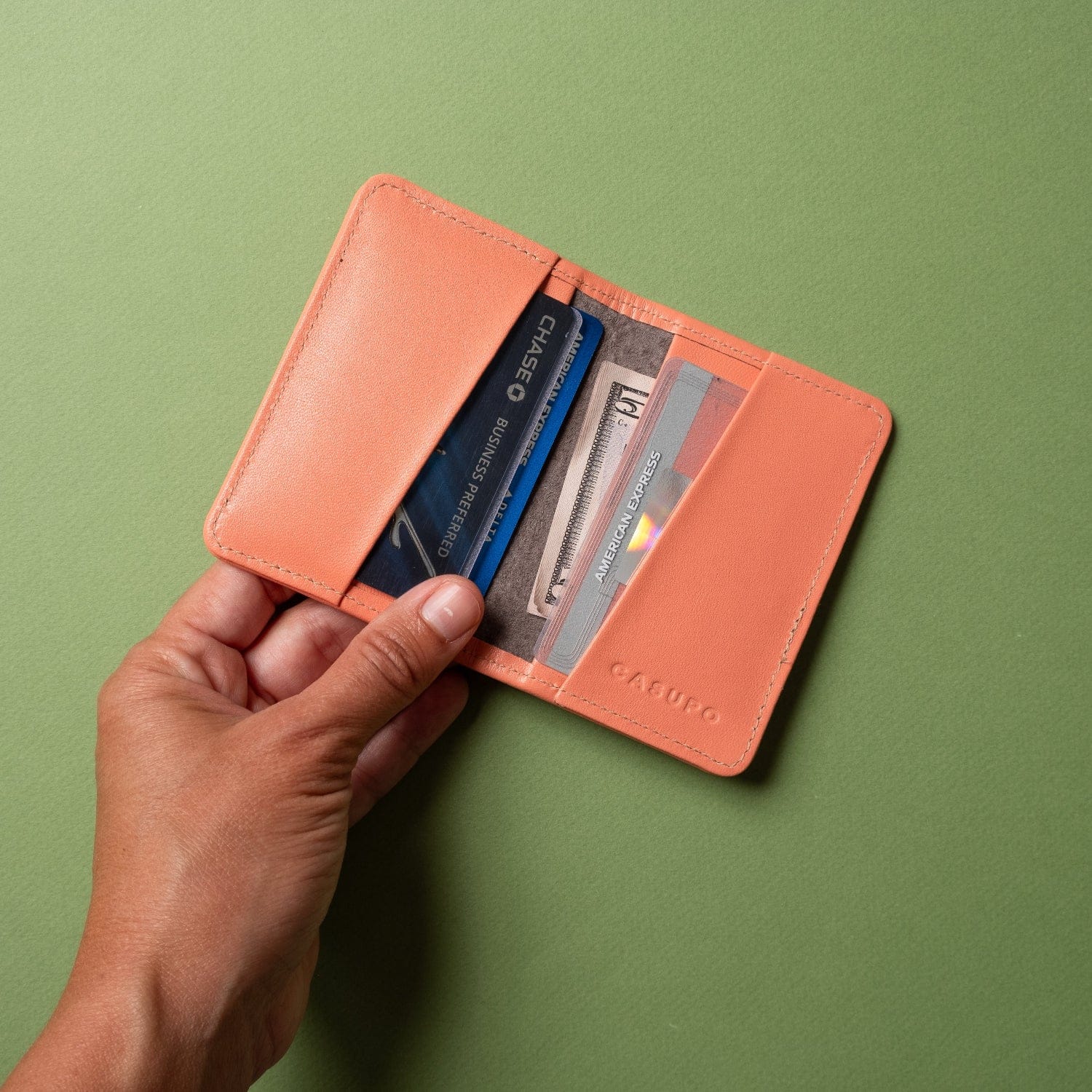 CASUPO Small Bifold Compact Bifold with RFID Protection - Pink