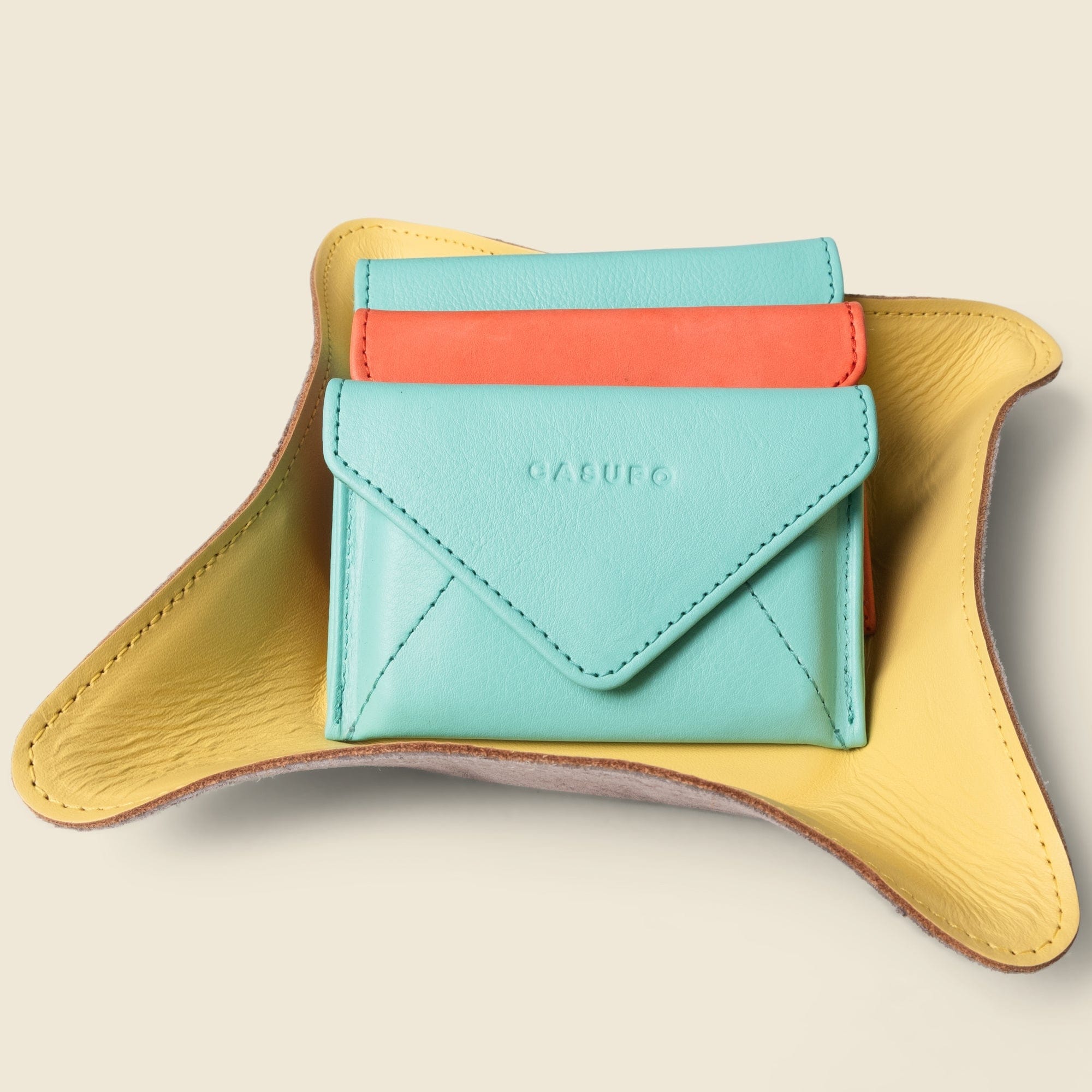 CASUPO Small Leather Goods Travel valet tray - Yellow