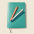 CASUPO Notebook Cover Refillable A5 Leather Notebook Cover – Teal