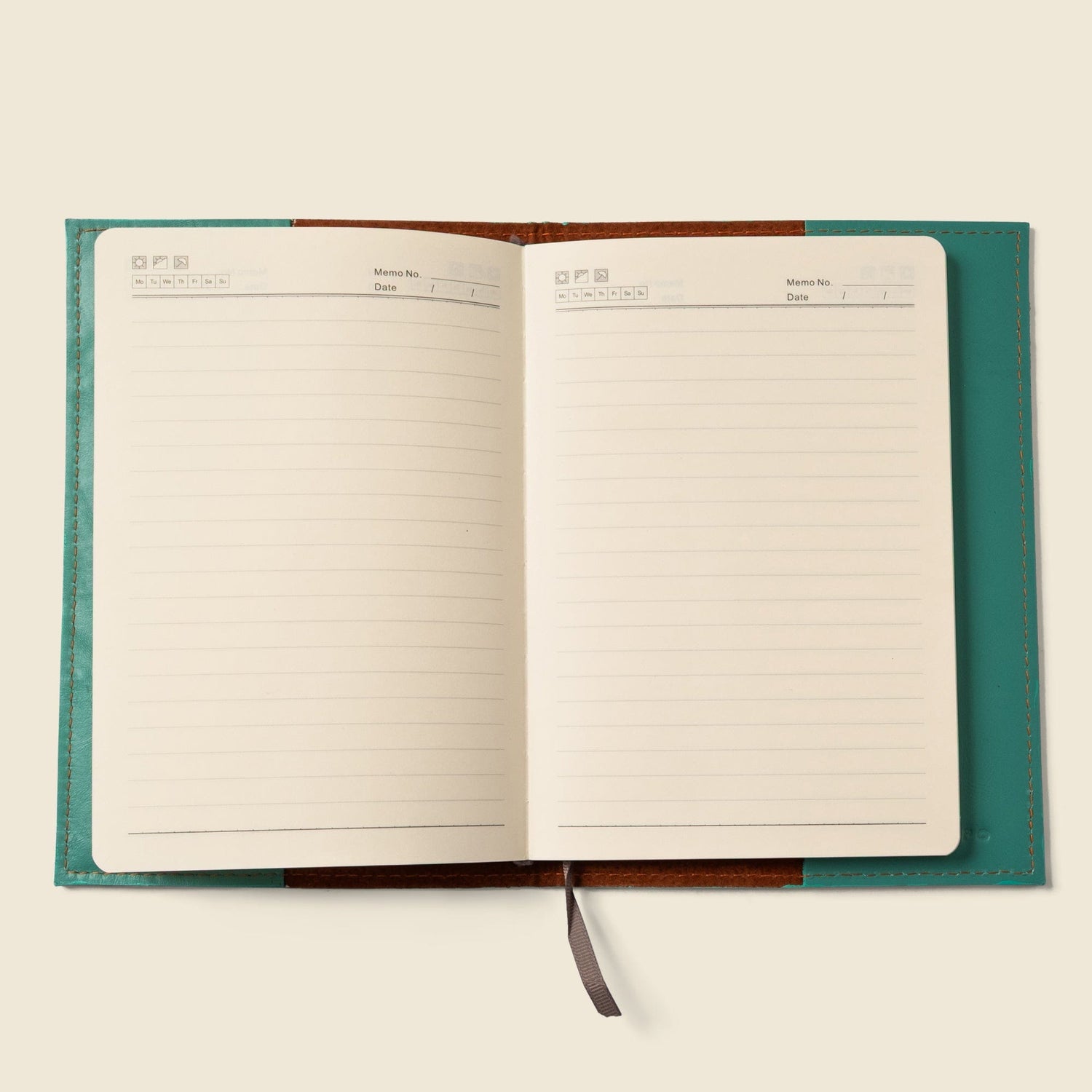 CASUPO Notebook Cover Refillable A5 Leather Notebook Cover – Teal