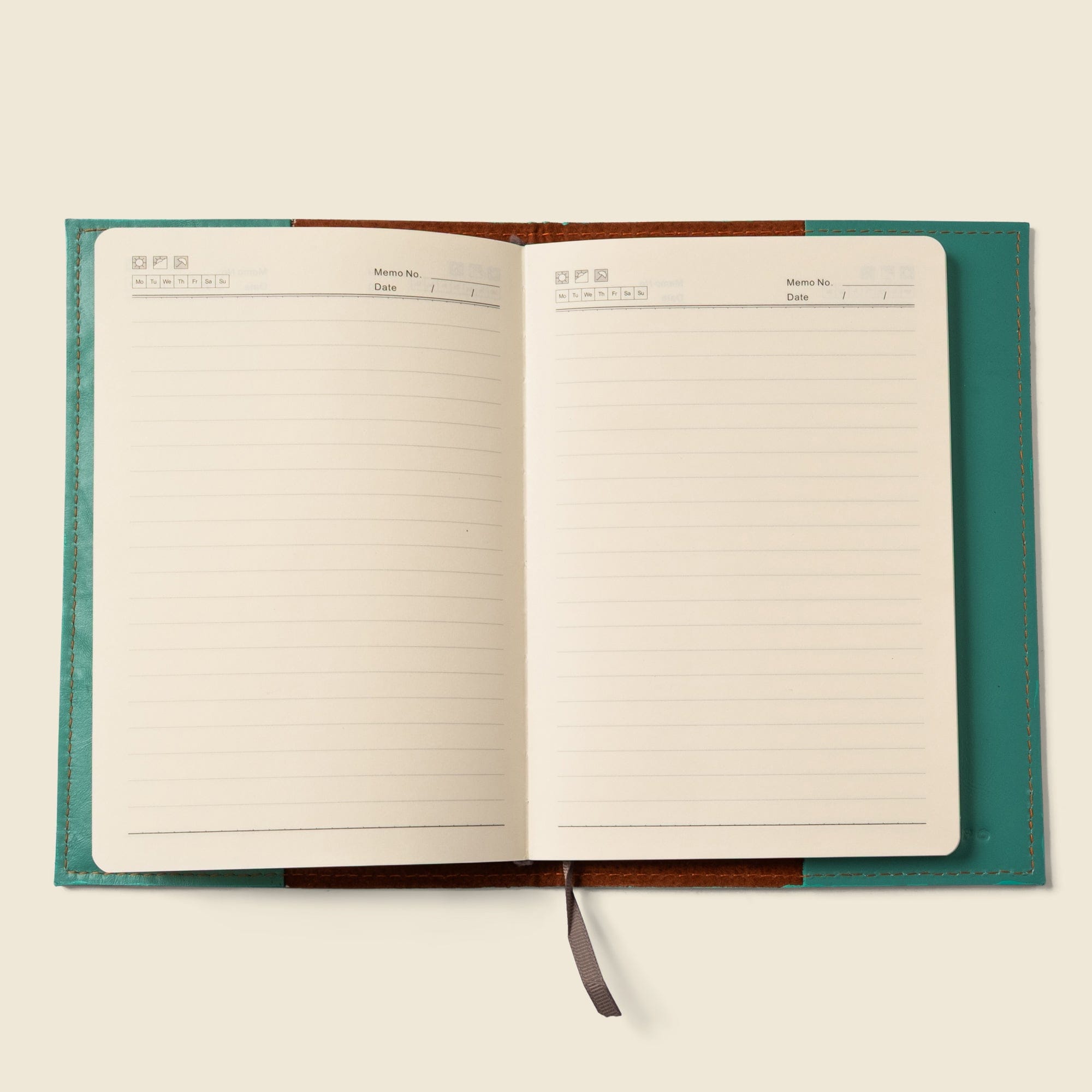 CASUPO Notebook Cover Refillable A5 Leather Notebook Cover – Teal