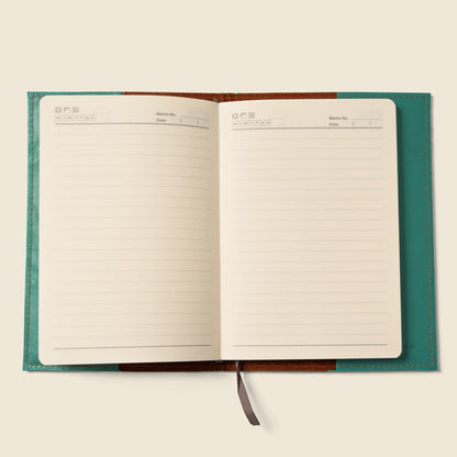 CASUPO Notebook Cover Refillable A5 Leather Notebook Cover – Teal