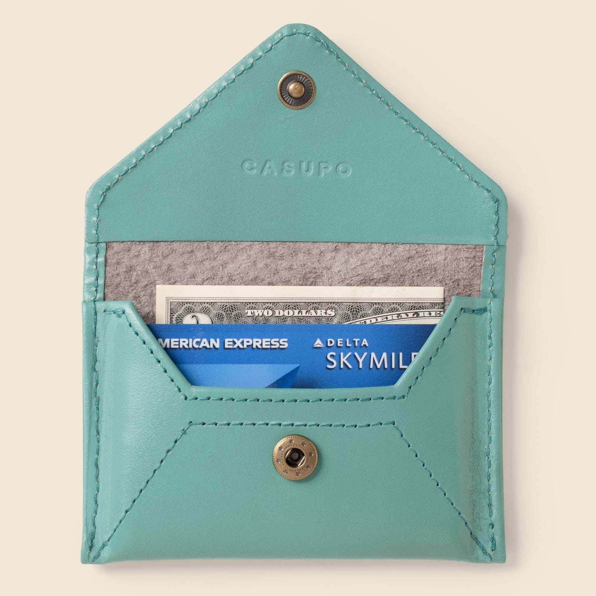 CASUPO Envelope Wallet Mini Envelope Wallet With RFID protection - Teal