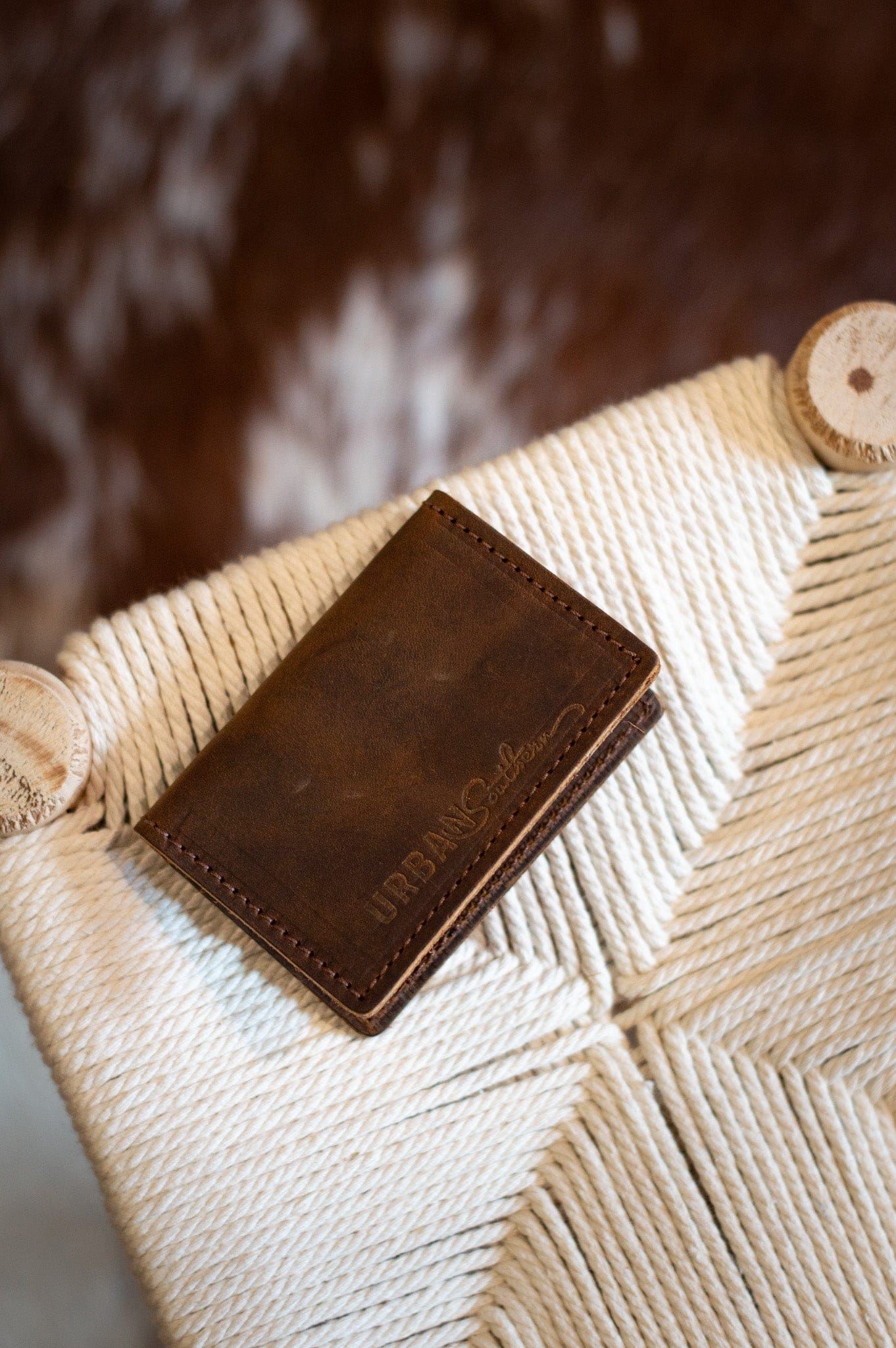 Urban Southern Wallets Rustic Brown Bifold Card Wallet