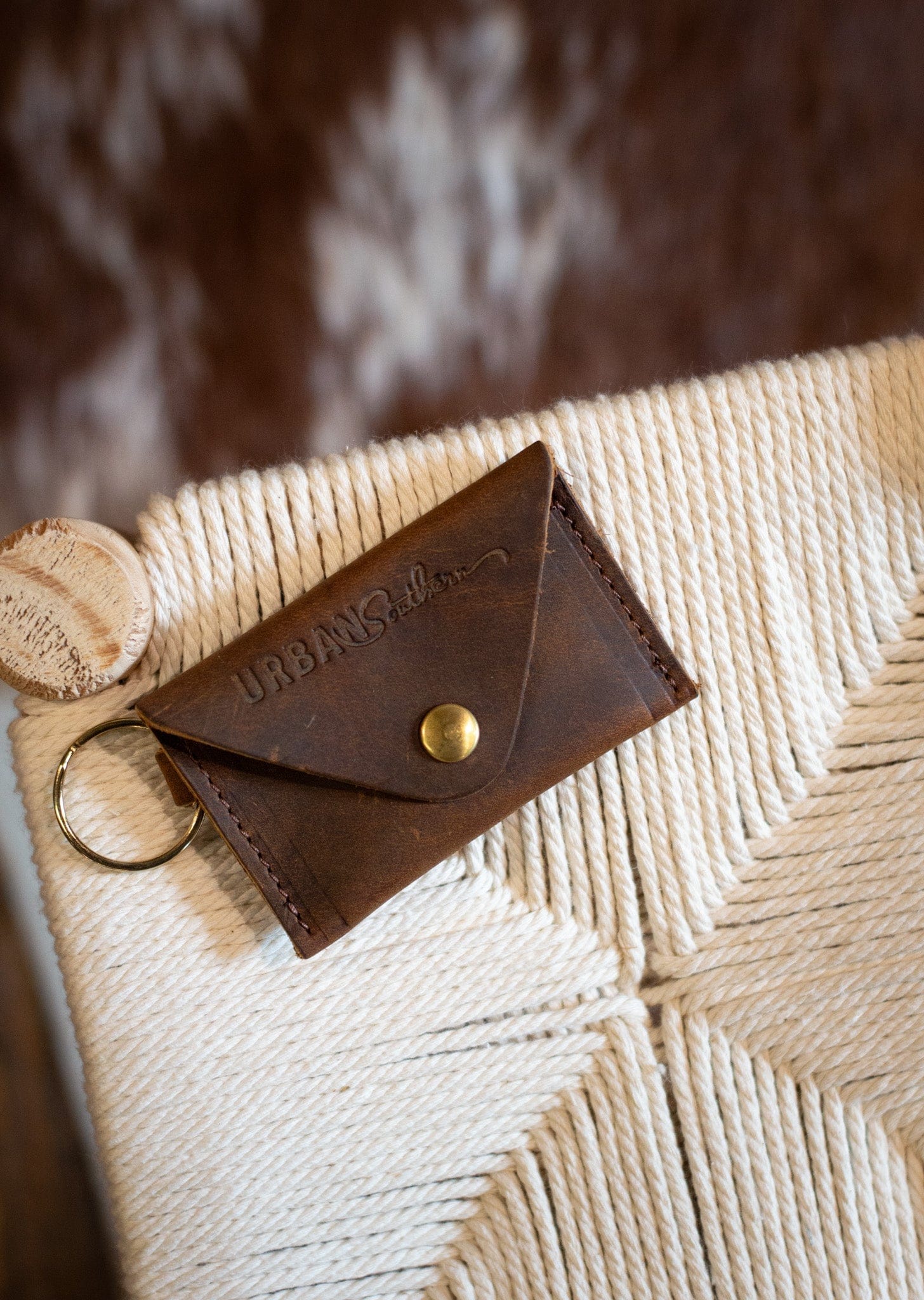 Urban Southern Accessories Rustic Brown Keychain Coin Purse